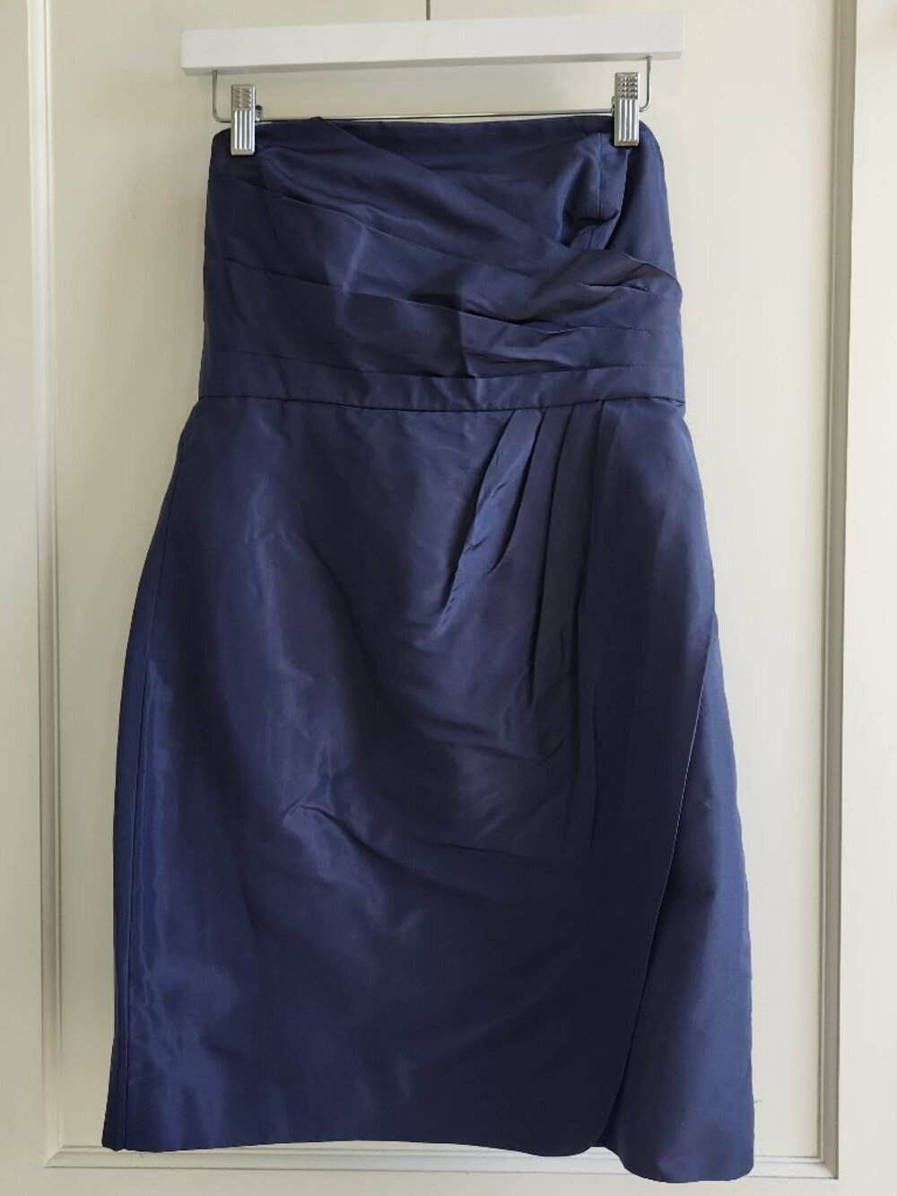 J.Crew Strapless Navy Cocktail Dress Size 6 Structured Formal Wedding Guest